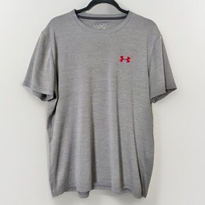 Under Armour HeatGear Loose Fit Men’s Tee Shirt Gray Unisex Size Large